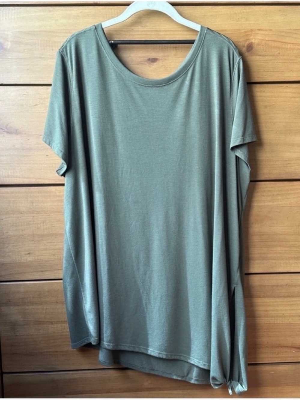 NWOT! Old Navy Green Mixed Media Crew Neck T-Shirt | 3X - Picture 2 of 8